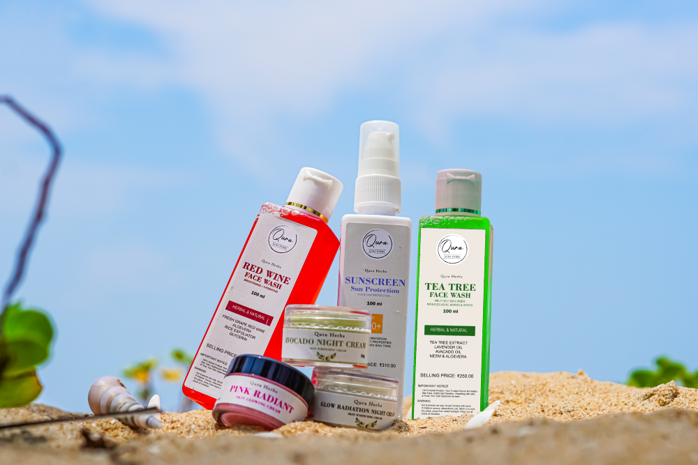 Skincare product showcase